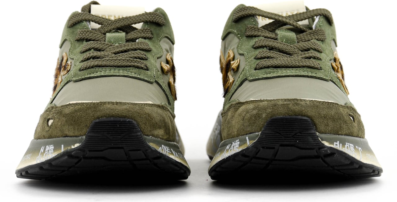 Premiata Lauryn Sneaker Kaki Leopard Groen