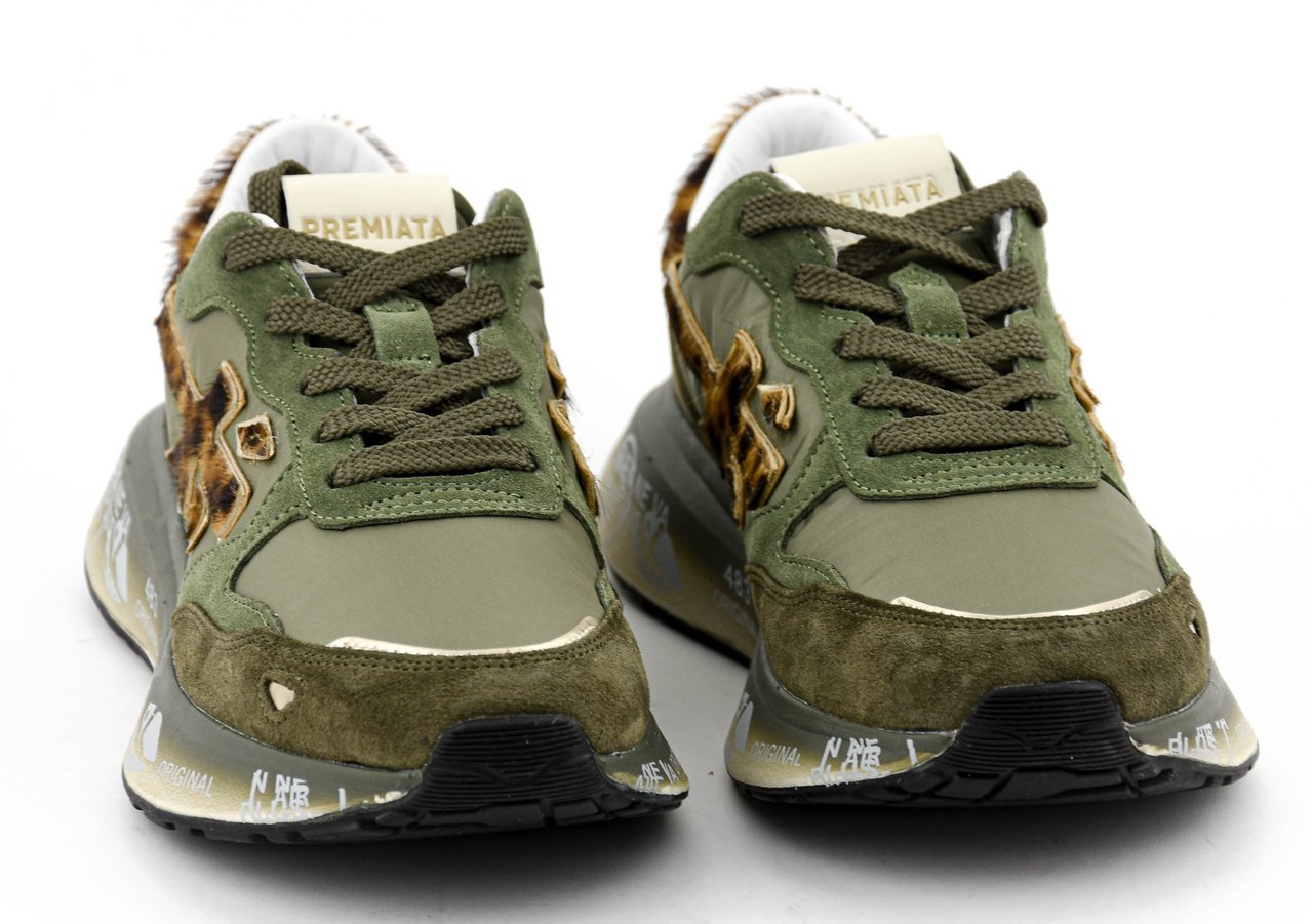 Premiata Lauryn Sneaker Kaki Leopard Groen