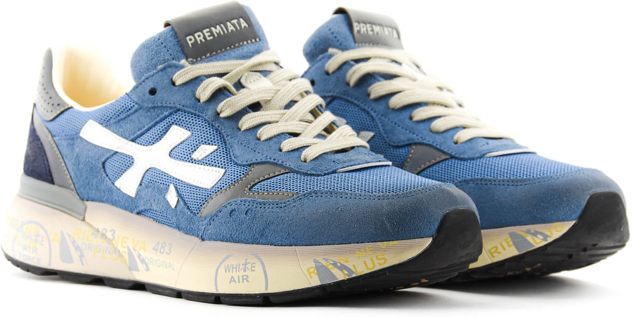Premiata Micko Sneaker Blue Blauw