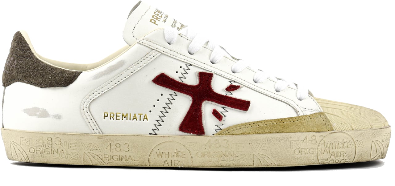 Premiata Steven Sneaker White Red Wit