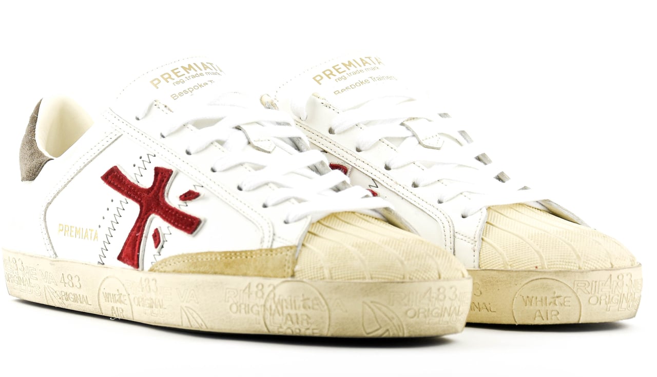 Premiata Steven Sneaker White Red Wit