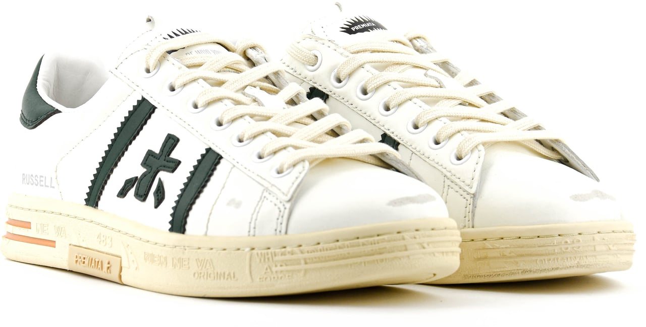 Premiata Russel Sneaker White Green Wit