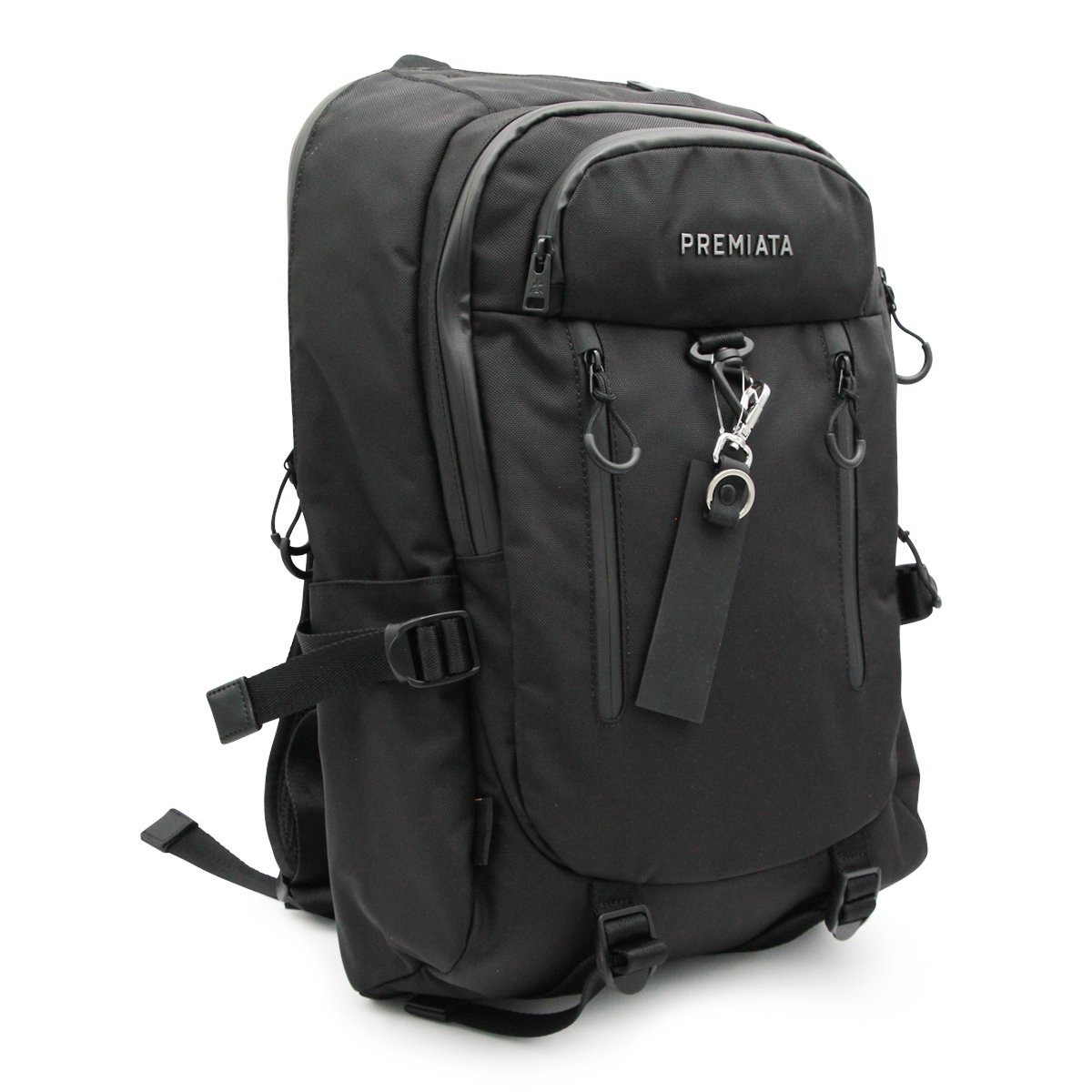 Premiata Ventura Nylon Backpack with Multiple Zippered Pockets Zwart