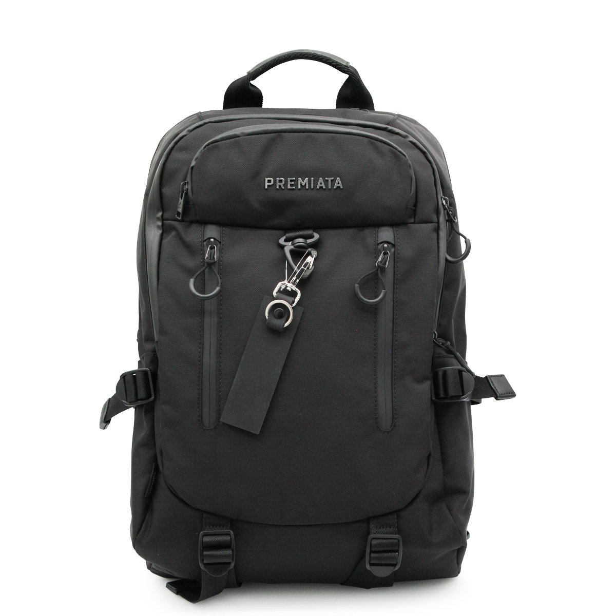 Premiata Ventura Nylon Backpack with Multiple Zippered Pockets Zwart