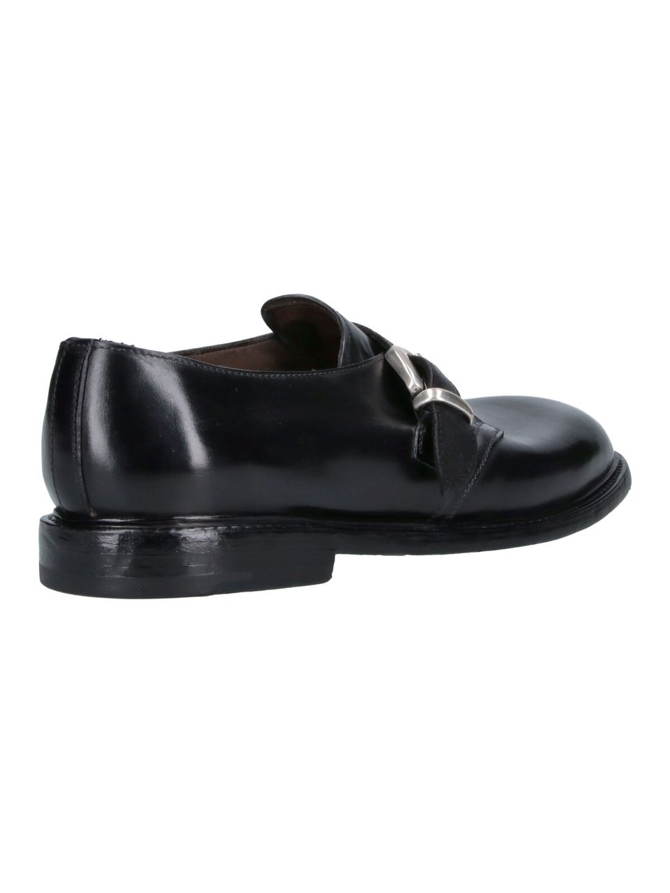 Premiata Black King Adjustable Buckle Leather Moccasins Zwart