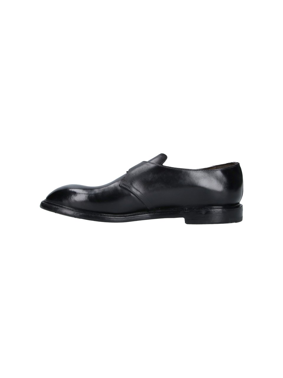 Premiata Black King Adjustable Buckle Leather Moccasins Zwart