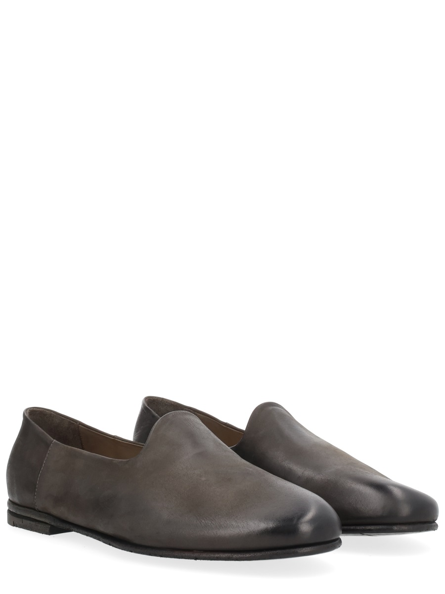 Premiata Lucy Smooth Calfskin Minimalist Loafers Grijs