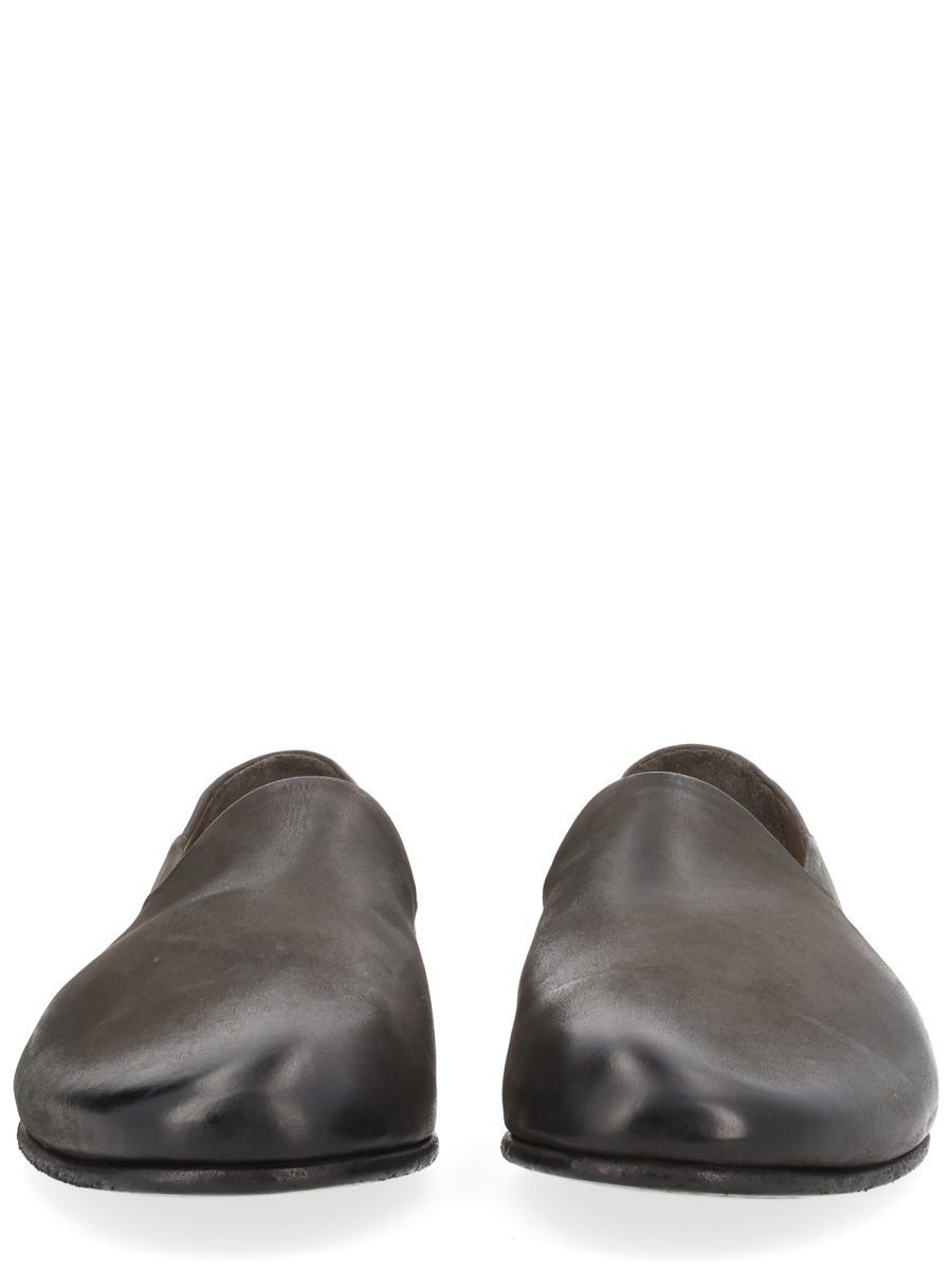 Premiata Lucy Smooth Calfskin Minimalist Loafers Grijs