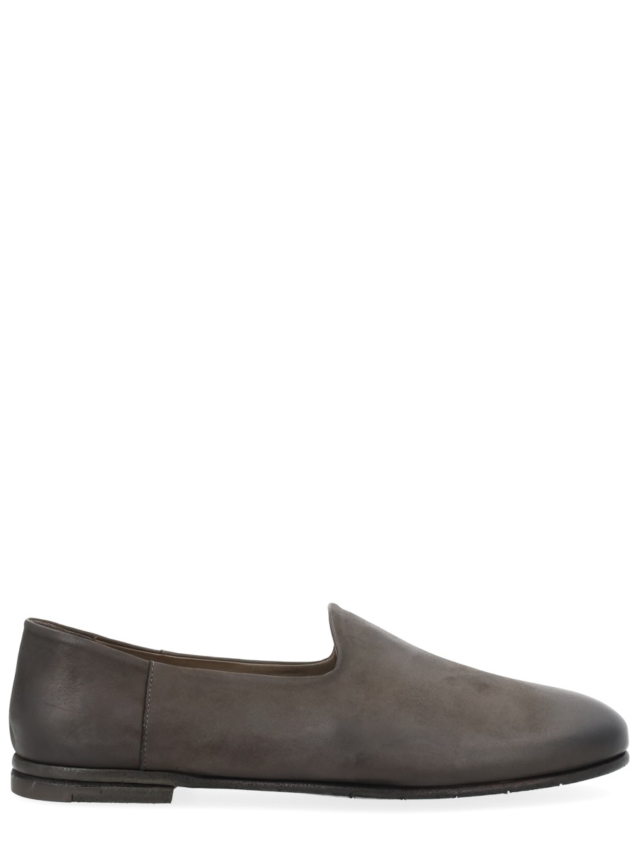 Premiata Lucy Smooth Calfskin Minimalist Loafers Grijs