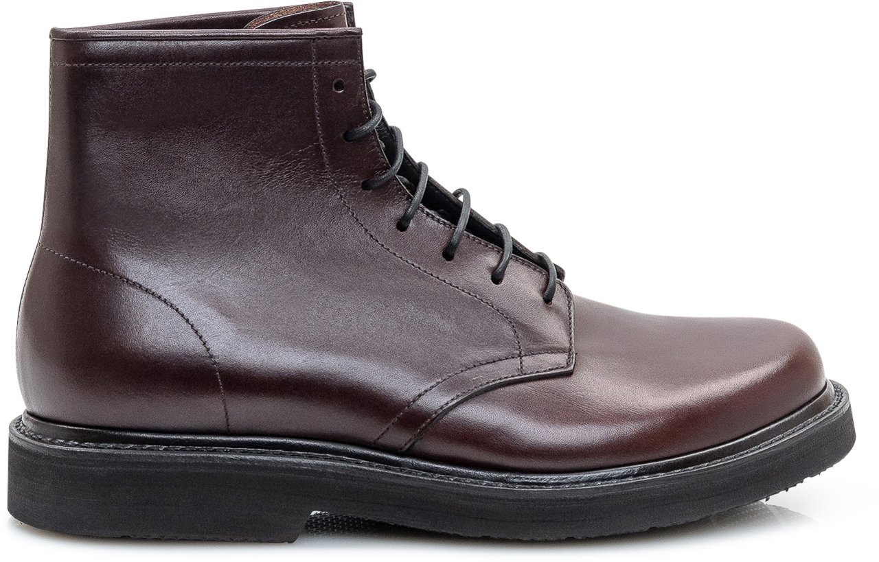 Premiata Premiata Stivaletti Brook in Pelle Bordeaux Bruin