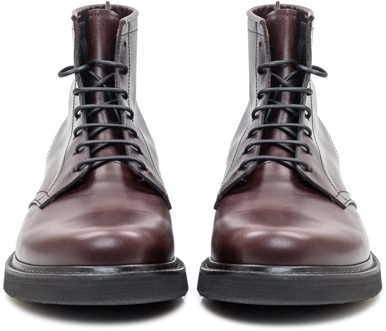 Premiata Premiata Stivaletti Brook in Pelle Bordeaux Bruin