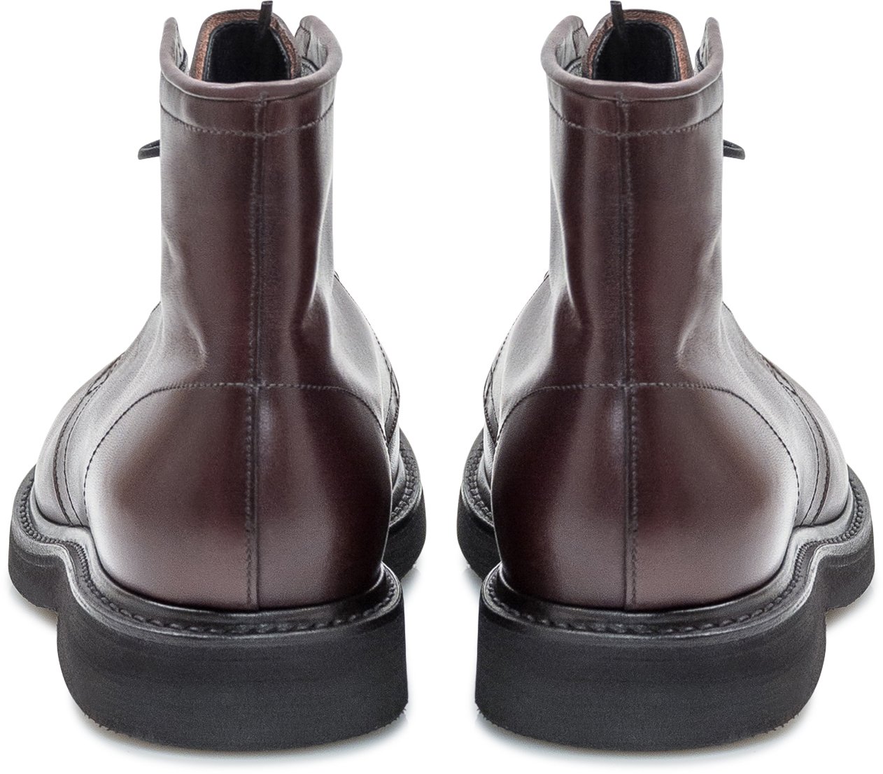 Premiata Premiata Stivaletti Brook in Pelle Bordeaux Bruin