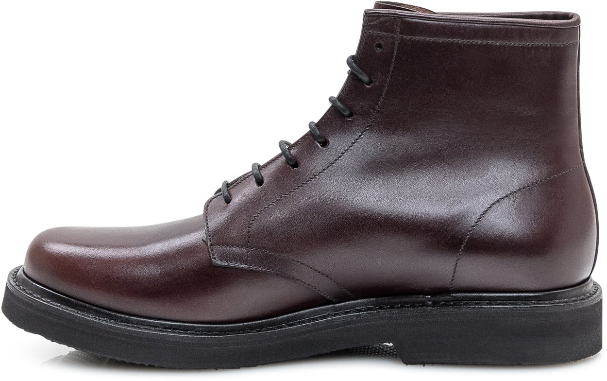 Premiata Premiata Stivaletti Brook in Pelle Bordeaux Bruin