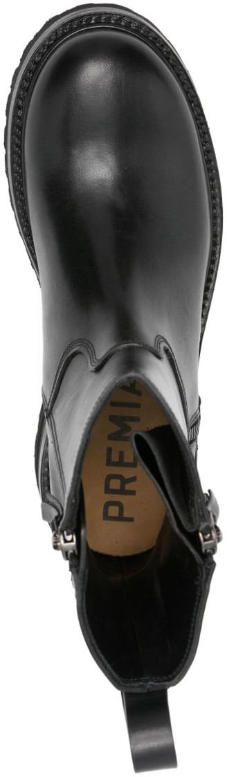 Premiata Black Leather Boots Zwart
