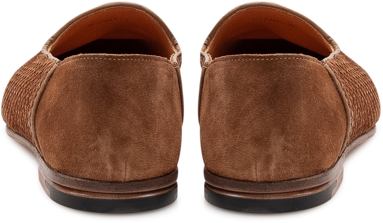 Premiata Mocassino Intrecciato in Pelle Bruin