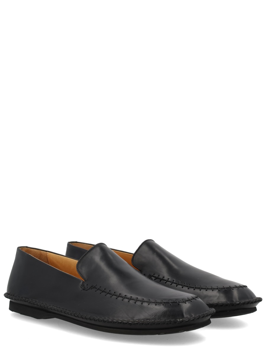 Premiata Land Smooth Calf leather Moccasins Loafers Zwart