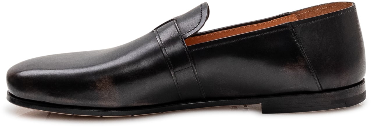 Premiata Mocassino con Fibbia in Pelle Zwart