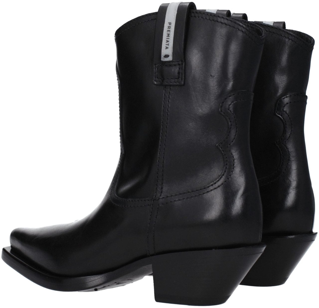 Premiata Black Leather Ankle Boots Zwart
