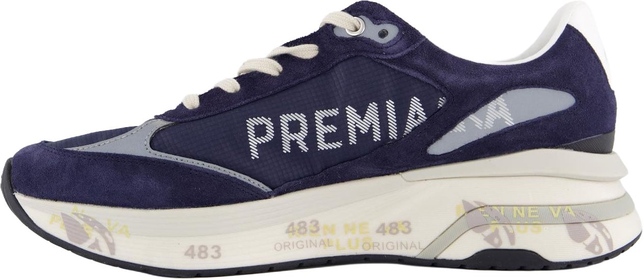 Premiata Heren Moerun Sneaker Blauw Blauw