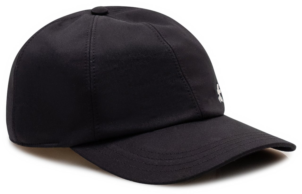 Premiata Cappellino da Baseball in Pelle Zwart
