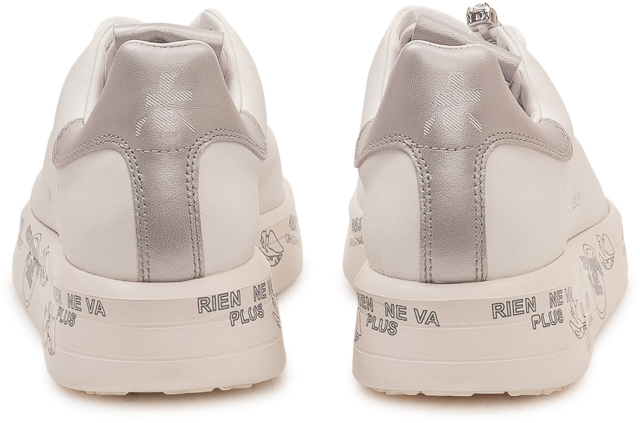 Premiata Sneakers Belle con Lacci e Suola Platform Wit
