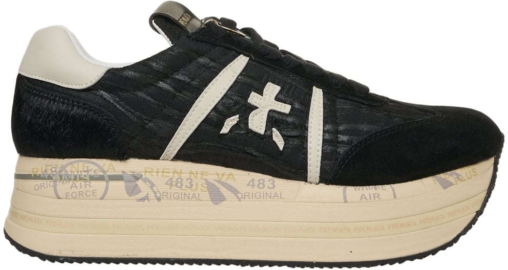 Premiata Sneakers 'Beth' Zwart