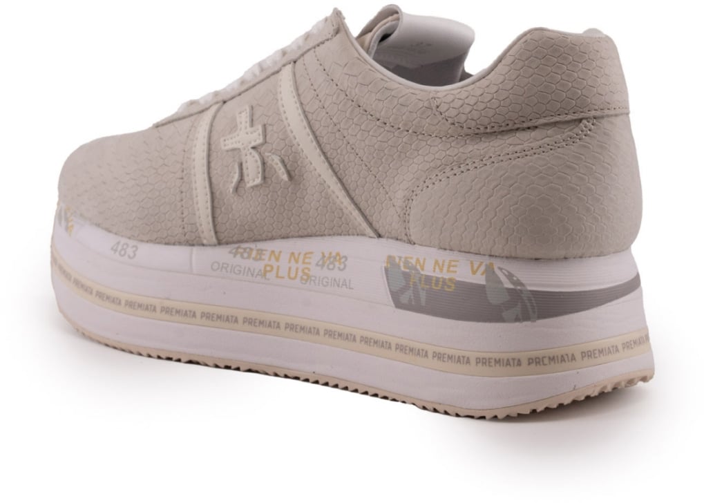 Premiata Beth Platform Sneakers Beige