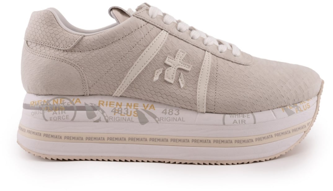 Premiata Beth Platform Sneakers Beige