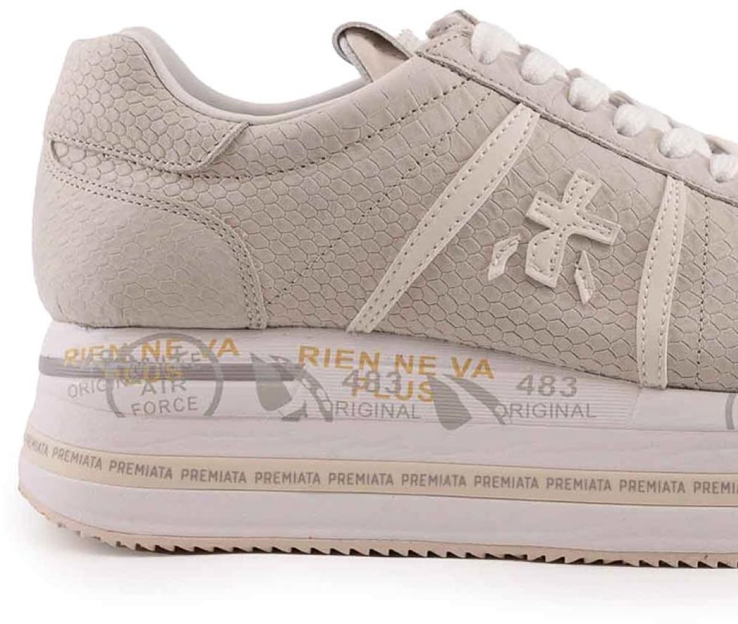 Premiata Beth Platform Sneakers Beige