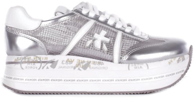 Premiata Sneakers Silver Zilver