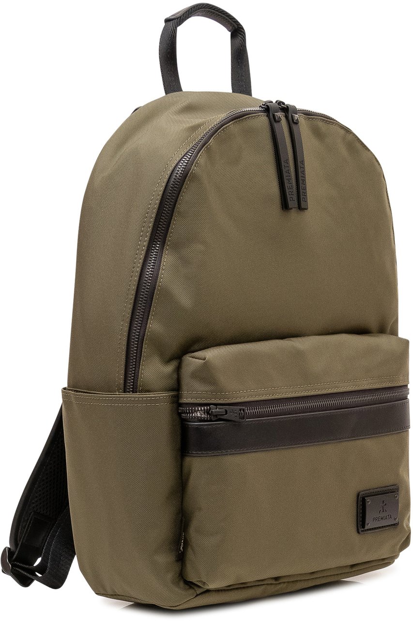 Premiata Zaino Blade con Tasca Frontale e Zip Donkergroen