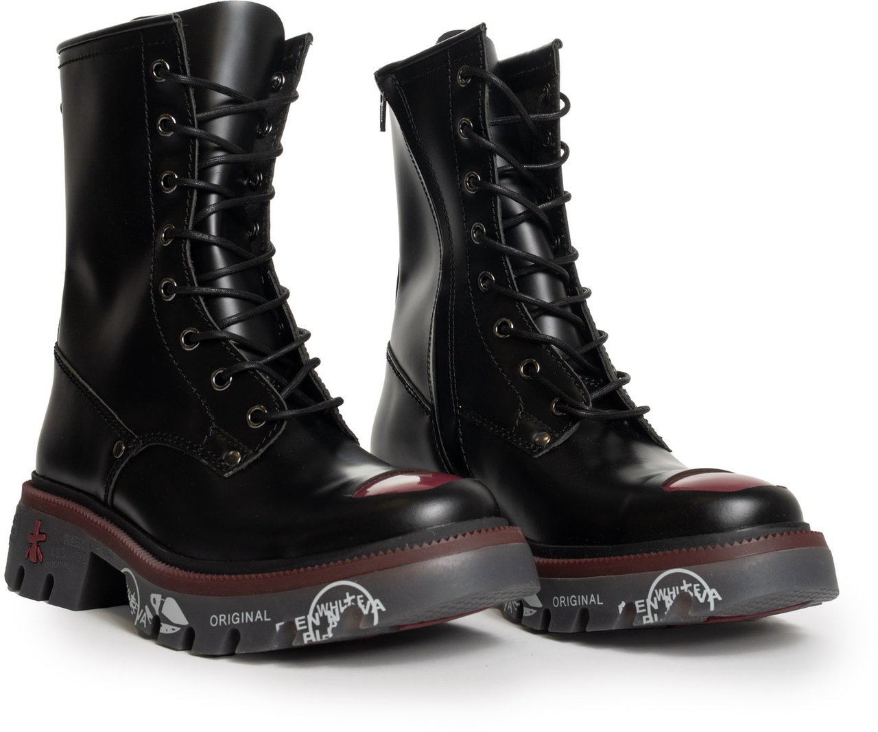 Premiata Boots Blackburgundy Zwart