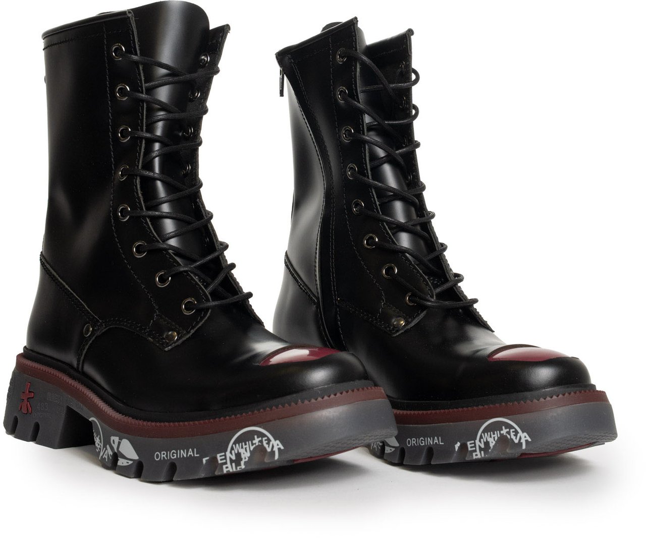 Premiata Boots Blackburgundy Zwart