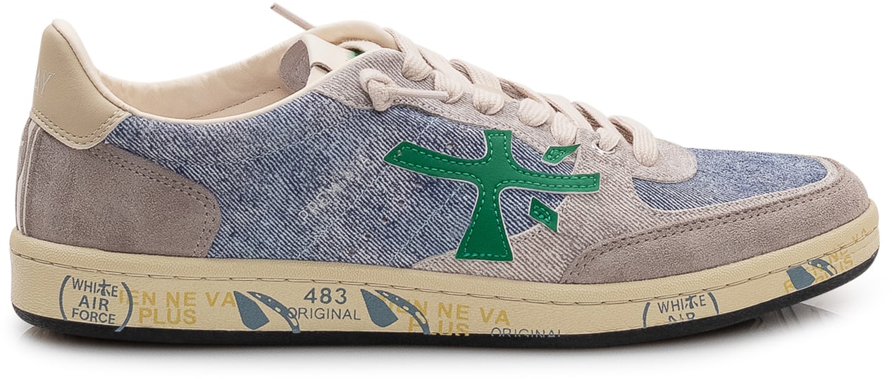Premiata Sneakers Bsktclay in Denim e Suede Blauw