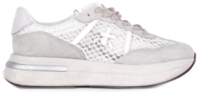 Premiata Sneakers Bianco Beige Beige