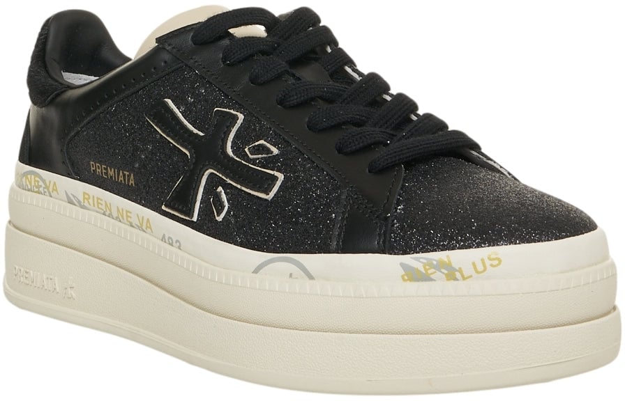 Premiata Sneakers 'Claudia' Zwart