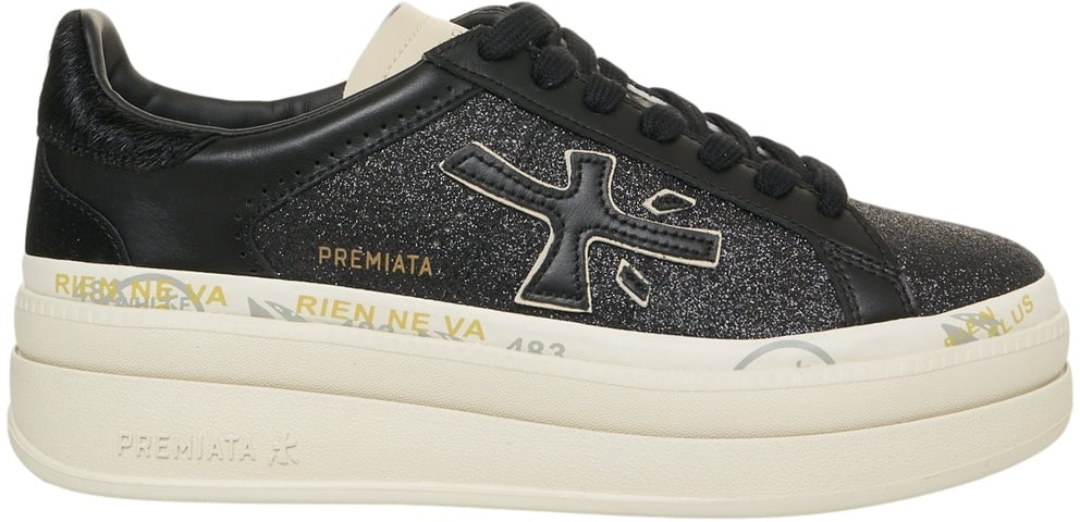 Premiata Sneakers 'Claudia' Zwart
