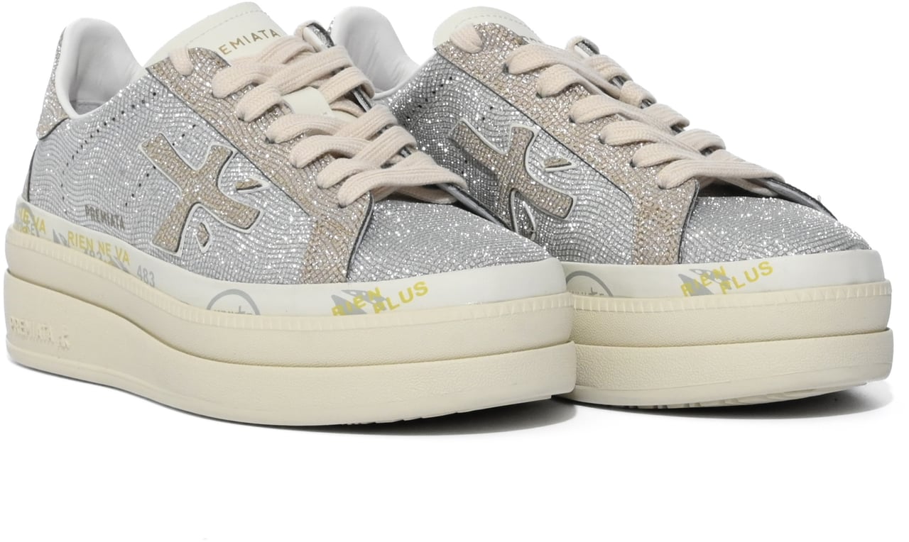 Premiata Sneakers Silver Zilver
