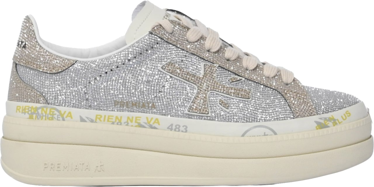 Premiata Sneakers Silver Zilver