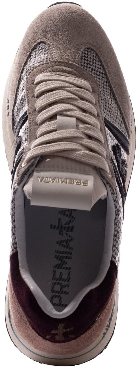 Premiata Sneakers Beigetaupeburgundy Beige