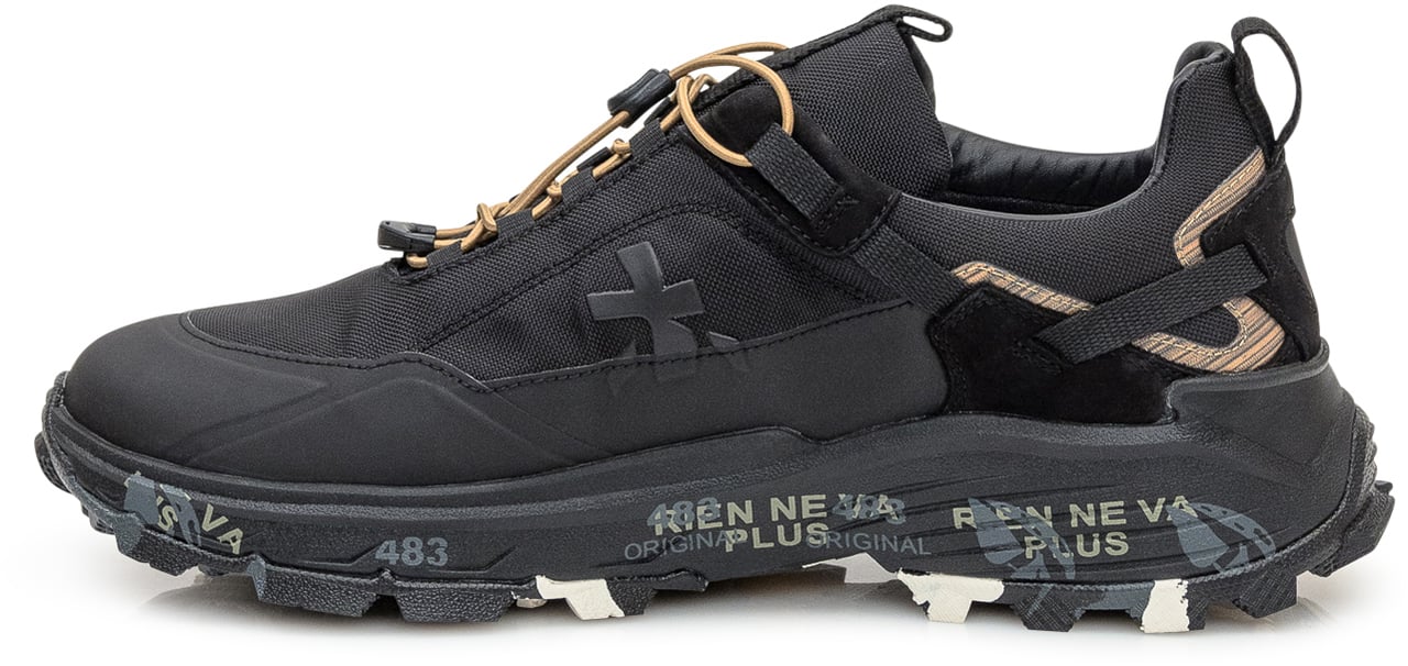 Premiata Premiata Sneakers Trail Nero con Dettagli Tecnici Zwart
