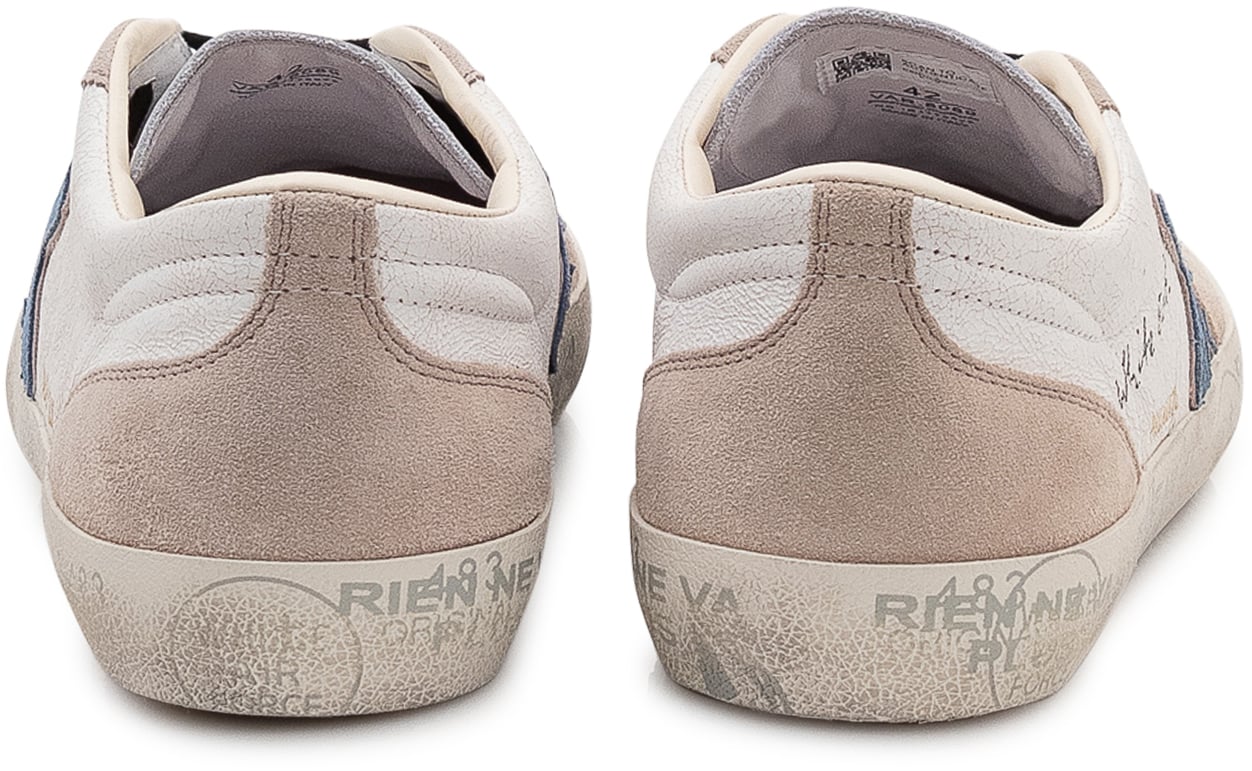 Premiata Sneakers David in Pelle e Suede Wit