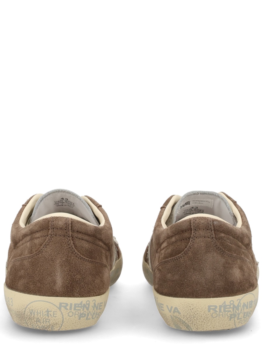 Premiata David Suede Leather Low Sneakers Neutraal