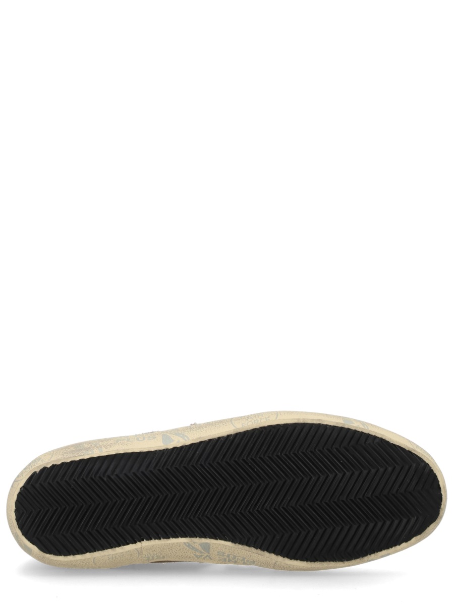 Premiata David Suede Leather Low Sneakers Neutraal