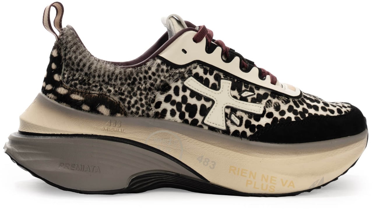 Premiata Sneakers Animalier Blackwhite Dierenprint
