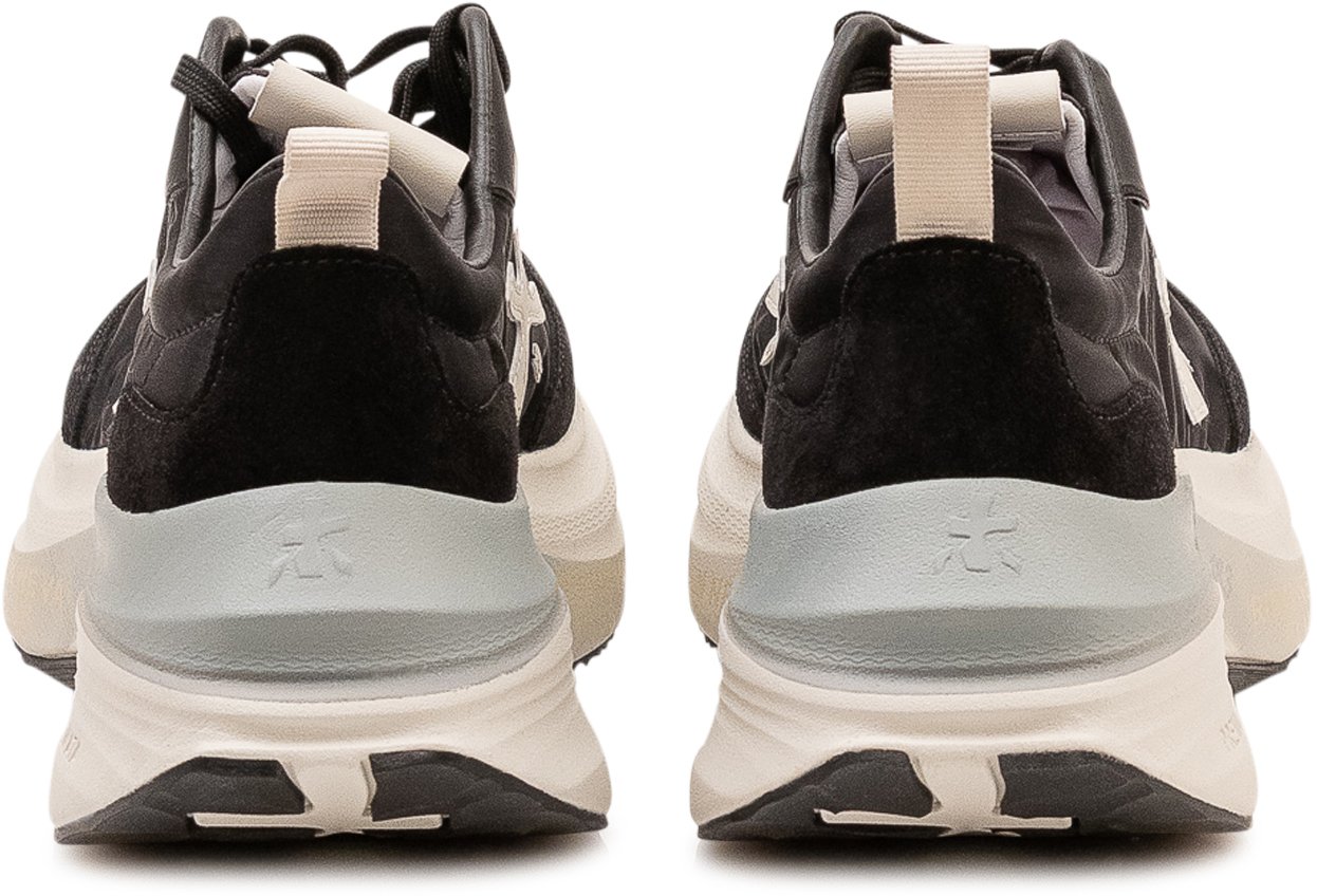 Premiata Sneakers Hill con Lacci e Logo Laterale Zwart