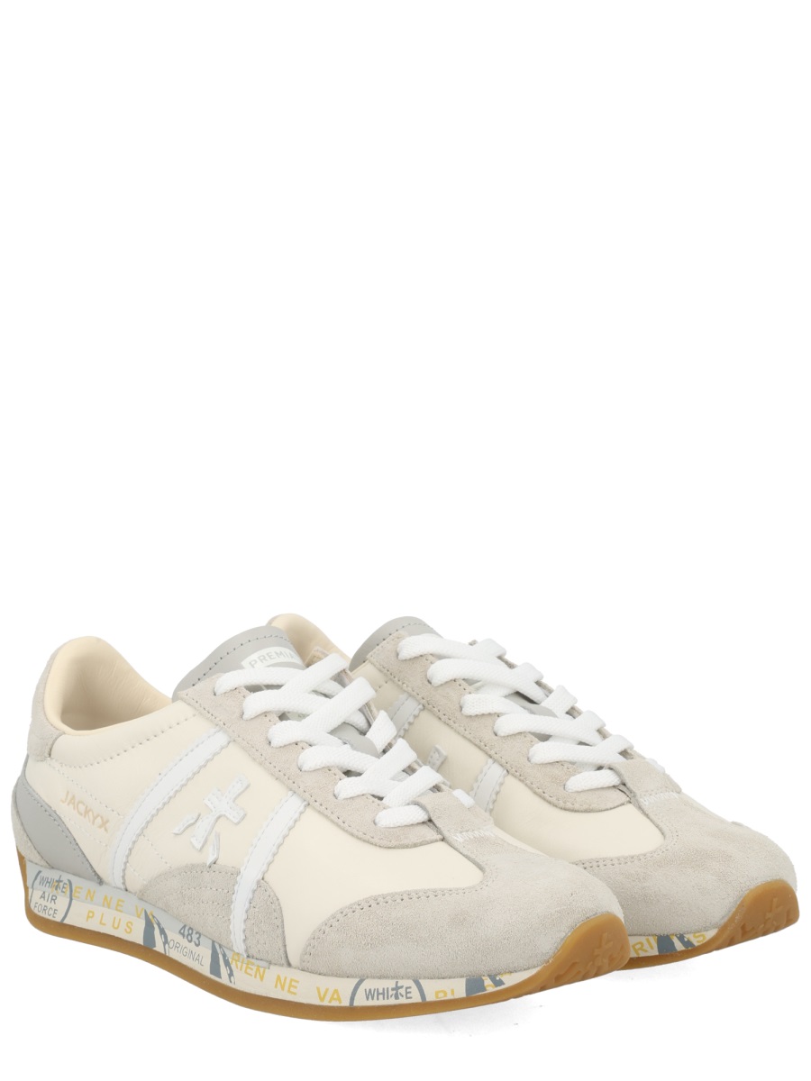 Premiata Jackyx 25d Calfskin Minimalist Sneakers Neutraal