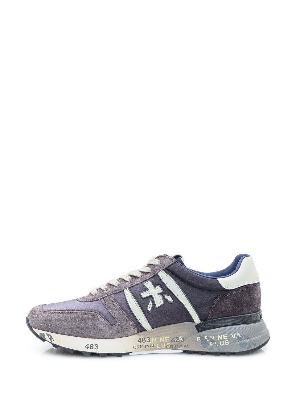 Premiata Sneakers Premiata Lander in Camoscio e Nylon Grijs