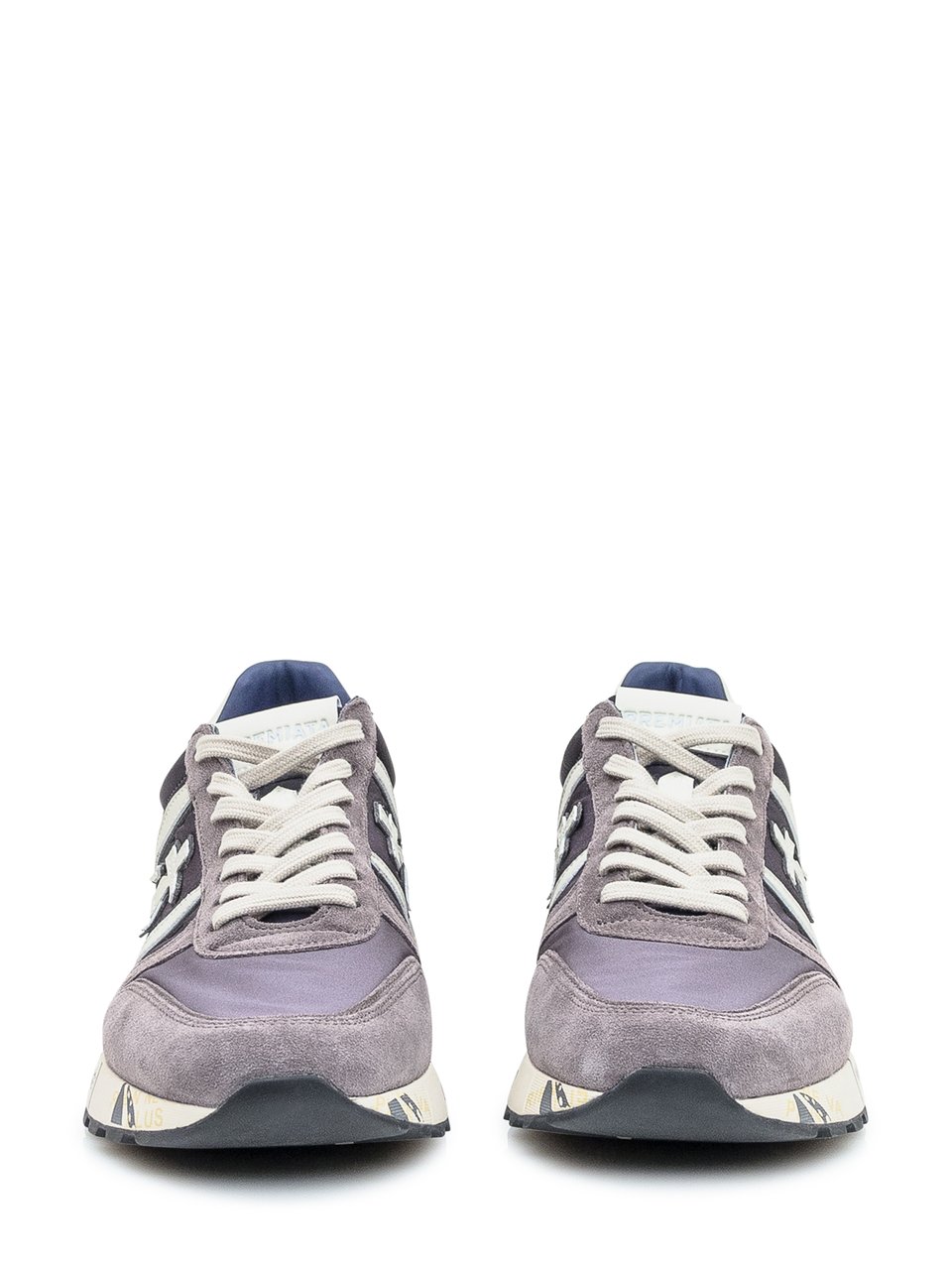 Premiata Sneakers Premiata Lander in Camoscio e Nylon Grijs