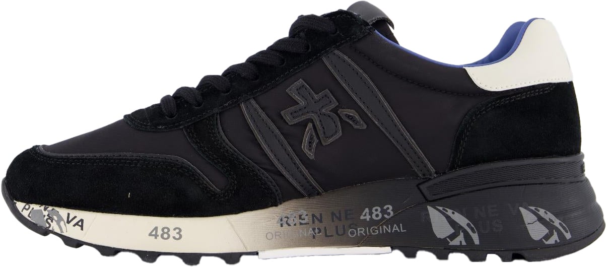 Premiata Heren Lander Sneaker Zwart Zwart